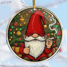 Load image into Gallery viewer, Christmas Ornaments Decorations - Gag Gifts - Nasty Naughty Gifts - White Elephant - Stocking Stuffers (Gnomes Smoking Weed Bong Cannabis Get High 2)
