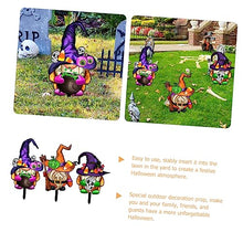 Load image into Gallery viewer, Toyvian 3Pcs Halloween Gnome Stakes Durable Acrylic Garden Signs for Outdoor Decor for Yards and Lawns Easy to Install Halloween Decorations
