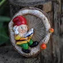 Load image into Gallery viewer, YIZITU Reading Gnomes Tree Faces Decors Outdoor Yard Statues Hanging For Garden Resin And Flower Pots Landscape Owl Hanging Ornaments
