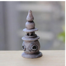 Load image into Gallery viewer, 2 Pcs Miniature Pagoda Statue Fairy Garden Ornaments Figurine Bonsai Decor Miniature Furniture Ornament for Zen Garden Lawn Decor
