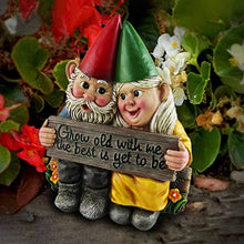 Load image into Gallery viewer, Hbbgdiy Couple Fairy Dwarf Resin Hand-Painted Garden Gnome Ornament Romantic Statue Indoor Outdoor Garden Patio Home Decoration Couple Fairy Dwarf Gnome Ornament Hand-Painted Cou
