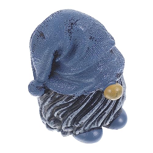 Happyyami Resin Gnome Statue for Garden Decoration Charming Dwarf Figurine Hat Unique Home Ornament for Christmas and Year Outdoor Decor