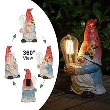 Load image into Gallery viewer, shumi Garden Gnomes Solar Outdoor Figurine Lights,Solar Garden Decorations Gnome Figurine for Patio Yard Backyard Lawn
