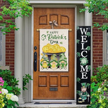 Load image into Gallery viewer, FUYUCHEN Happy St Patricks Day House Flag 28x40 Inch Double Sided Outside Gnomes Shamrocks Holiday Yard Large Outdoor Decoration Flag
