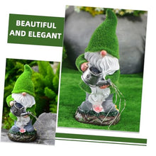 Load image into Gallery viewer, Cabilock Solar Powered Gnome Lamp Decorative Garden Gnome Ornament Resin Solar Light for Outdoor Lawn Creative Decor for Garden Parties and Events
