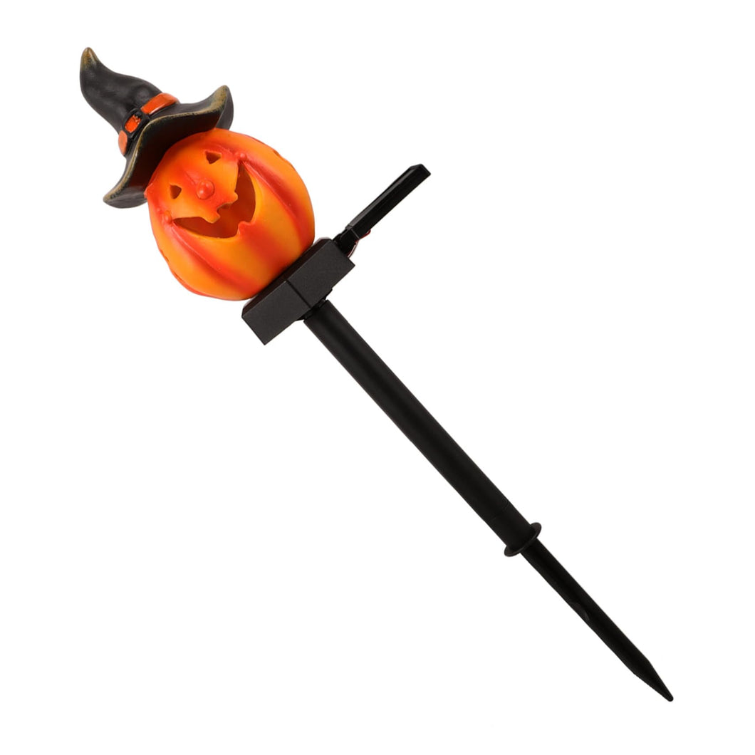 Ciieeo Sturdy Solar Pumpkin Stake Lamp Outdoor Garden Halloween Decor Long-Life Easy Install Solar Yard Lighting