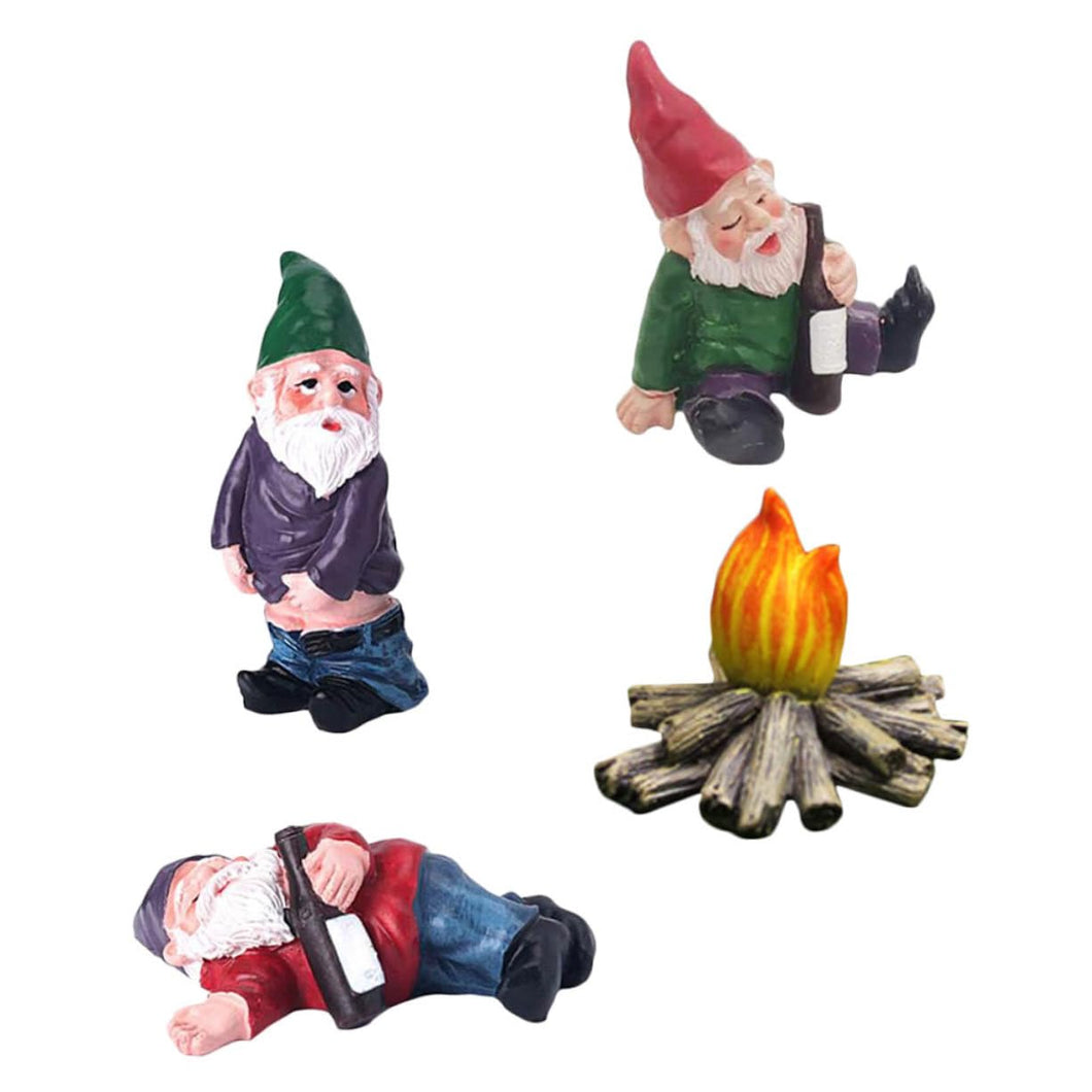 SUPVOX Garden Dwarf Statue Resin Gnomes Unique Gnome Garden Ornaments Miniature Dwarf Outdoor Decor