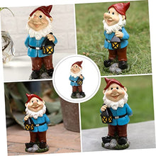 Load image into Gallery viewer, Happyyami Garden Gnomes Statue Resin Dwarf Ornament Resin Decoration for Fairy Garden Home Office Desktop Decor
