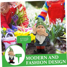 Load image into Gallery viewer, Happyyami 1set Gnome Statue Decoration Garden Gnome Figurine Hat Outdoor Lawn Ornament for Christmas Daily Decor for Tiered Tray Tabletop Patio Garden
