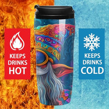 Load image into Gallery viewer, Gnome Smoking Colorful Coffee Tumbler Travel Mug Insulated Cute Tea Cup with Lid Reusable Cafe for Hot/Ice Drinks 350ml
