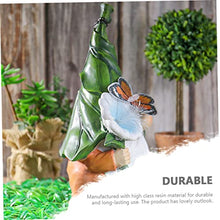 Load image into Gallery viewer, Happyyami 1pc Solar Powered Gnome Resin Figurine Decoration Elegant Garden Landscape Light for Home Decor Patio Lawn and Balcony Weatherproof Outdoor Ornament

