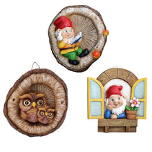 Load image into Gallery viewer, Storage Bag Outdoor Tree Faces Hanging Gnomes Decors For Yard And Garden Resin With Miniature Landscape Ornaments Owl Hanging Ornaments
