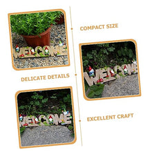 Load image into Gallery viewer, BESPORTBLE Garden Gnome Welcome Statue Cute Miniature Outdoor Decor Resin Dwarf Figurine for Patio and Yard Charming Welcome Sign for Garden Decoration
