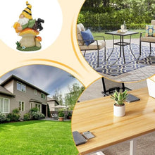 Load image into Gallery viewer, Solar Gnome Figure, Garden Solar Gnome Statue, Decorative Solar Gnome, Solar Gnome Garden Sculpture, Mounted Solar Gnome with LED Light, Outdoor Solar Gnome Statue with Lights, Solar Garden Gnome
