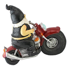 Load image into Gallery viewer, Design Toscano QM7512103 Axle Grease the Biker Garden Gnome Motorcycle Statue, 33 cm, Polyresin, Full Color
