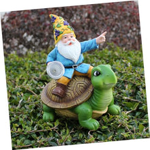 Load image into Gallery viewer, Happyyami Cartoon Solar Gnome Lamp Ornament Solar-Powered Resin Garden Decor for Outdoor Use and Weather-Resistant Unique Decoration for Home and Lawn
