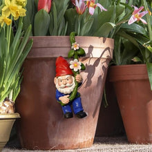Load image into Gallery viewer, Czlotyh Hanging Gnome Figurines Flower Pot Hugger Climbing Gnome Resin Garden Statue Decoration Outdoor Fence Patio Yard Ornaments
