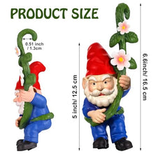 Load image into Gallery viewer, Czlotyh Hanging Gnome Figurines Flower Pot Hugger Climbing Gnome Resin Garden Statue Decoration Outdoor Fence Patio Yard Ornaments
