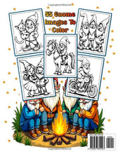 Load image into Gallery viewer, Garden Gnome Coloring Book: 55 Bold And Simple Fantasy Garden Gnome Illustrations Perfect Fun Coloring Book For Adults Relaxation And Stress Relief
