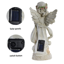 Load image into Gallery viewer, Garden Decor Angel Statue Outdoor Solar Garden Lights Waterproof Solar Lights Fairy Figurine Resin Fairy Figures for Yard Lawn Decor Style1
