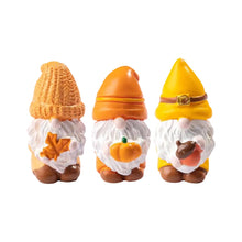 Load image into Gallery viewer, YAOGUI Set Of 3 Resin Leaf Miniatures Gnomes Ideal For Indoor And Outdoor Use Adds Unique Charm To Any Home Or Garden Setting
