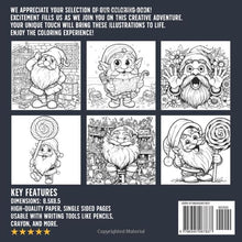 Load image into Gallery viewer, Funny Gnomes Coloring Book: Explore Whimsical Scenes Coloring Pages with Silly Dwarfs and Playful Antics Designs for All Ages to Enjoy
