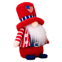 Load image into Gallery viewer, Cabilock 3pcs Independence Day Gnome Statue Funny Garden Ornaments Plush Gnome Doll Decor
