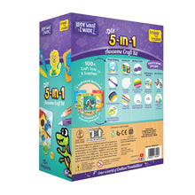 Load image into Gallery viewer, Imagimake 5-in-1 Awesome Craft Kit | 15+ Projects, Creative Kids Craft Set | 100+ Pieces, Arts and Crafts Kits for Kids | Girls Birthday Presents Ages 5,6,7,8,9,10,11,12

