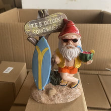 Load image into Gallery viewer, NIYEYE Garden Gnomes for Outdoor Use Funny Cool Surfing Garden GNOME Weatherproof Made of Resin Decorative Figurine
