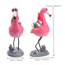 Load image into Gallery viewer, SUPVOX Naughty Gnome Statue Flamingo Wear Resistant Resin Dwarf Garden Ornament for Outdoor Lawn and Lightweight for Courtyards and Parties
