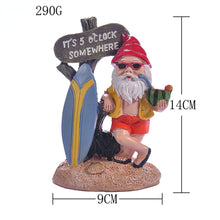 Load image into Gallery viewer, NIYEYE Garden Gnomes for Outdoor Use Funny Cool Surfing Garden GNOME Weatherproof Made of Resin Decorative Figurine
