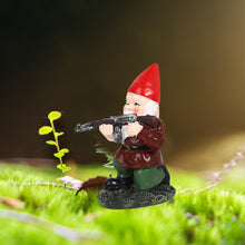 Load image into Gallery viewer, Funny Garden Gnomes 3.9&#39;&#39; Tall Naughty Gnome Garden Gnome with Gun Statue Waterproof Resin Gnomes Decor for Patio, Yard, Lawn Style 2
