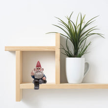 Load image into Gallery viewer, Angry Garden Gnome with Middle Finger, Shelf Sitting Figurine, Naughty Décor, Funny Gift, 7.15 Inches
