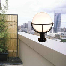 Load image into Gallery viewer, UIOPPOI IP65 Waterproof Outdoor Garden Post Light Industrial Modern Column Lamp Spherical Globe Ball Pillar Lantern Community Patio Landscape Lighting E27 External Fence Deck Table Lamp

