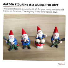 Load image into Gallery viewer, Cabilock 2sets Resin Gnome Figure Home Decor Ornament Christmas Garden Gnome Doll Adorable Decor 4pcs*2
