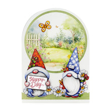 Load image into Gallery viewer, Katy Sue Garden Gnomes Die-Cut Pop-Up Card Making Kit for Adults. Makes 12 Cards &amp; Contains Gnome or Gonk Die-Cut Decoupage Paper Sheets, Supports, Envelopes &amp; Foam Pads for Card Making Supplies

