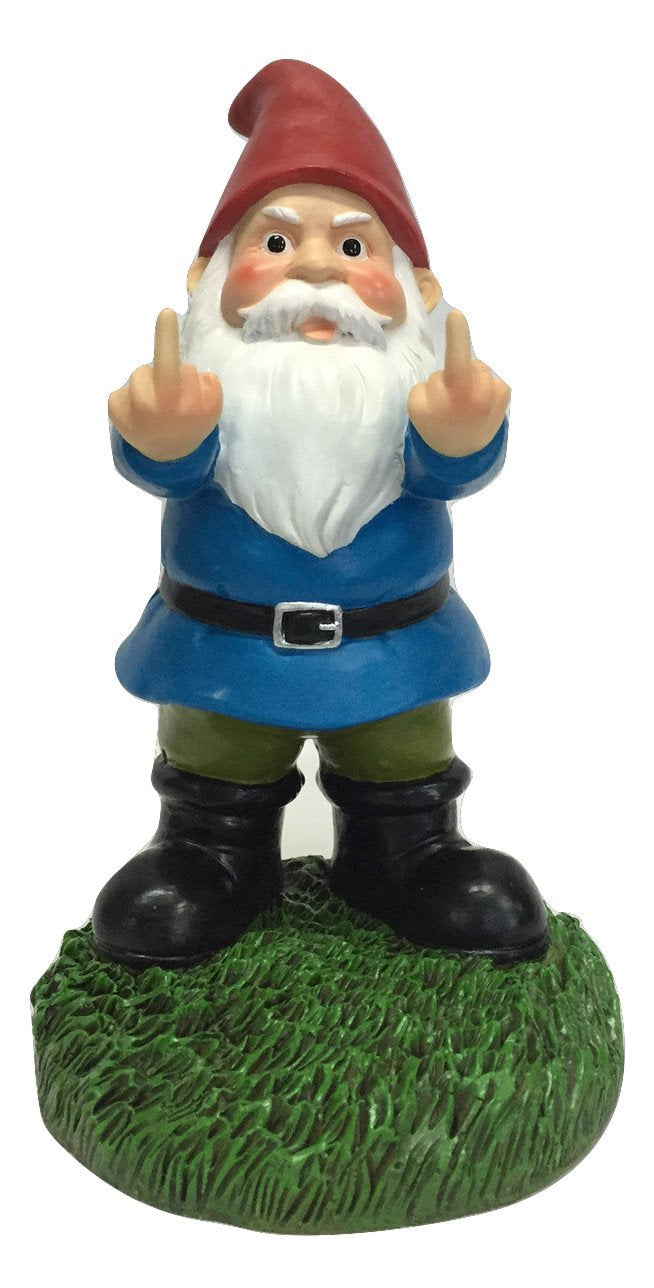 Gnometastic The Original Double Bird Garden Gnome Statue, 8.45