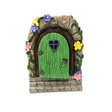 Load image into Gallery viewer, Srliya Solar Light Fairy Garden Miniature Door Sculpture Resin Statue (11 Black [8 Lights]), Srliyawbm5tsnrfq-79
