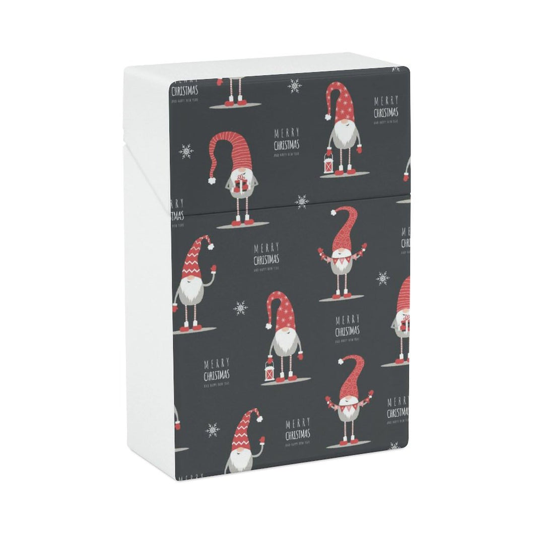 Scandinavian Gnomes in Red Hats Cute Cigarette Case Smoking Box Pocket Holder Gift for Smoker Men Women
