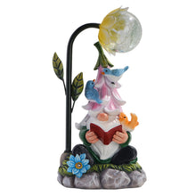 Load image into Gallery viewer, Garden Gnome Solar Light Resin Solar Powered Gnome Garden Ornament Light up Garden Gonk LED Garden Light for Yard Decor Style2 Spring Gardening Tool
