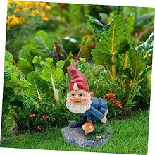 Load image into Gallery viewer, BESPORTBLE Water Decoration Resin Gnome Pipe Extender Gutter Ornament Cover for Garden
