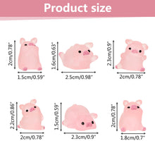 Load image into Gallery viewer, DREMISI 18 Pcs Mini Resin Luminous Pigs Fairy Garden Landscape Aquarium Decoration Potted Plant Decoration Glow in the Dark Miniature Figurines Ornament for DIY Garden Dollhouse Christmas (Light Pink)
