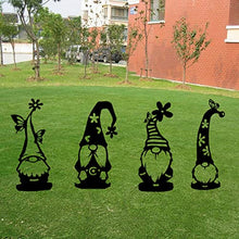 Load image into Gallery viewer, Exquisite Garden Stake Outdoor Sculpture 4 Pieces Decorative Gnomes Ornament Neighbors Garden Gnomes For Outside Large Hollow Out
