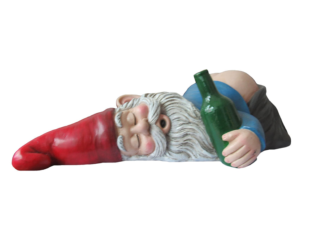 World of Wonders Bottom's Up Passed Out Funny Drunk Gnome Garden Figurine Statue Novelty Gift & Collectible Suitable for Humorous Outdoor Patio Lawn Decor