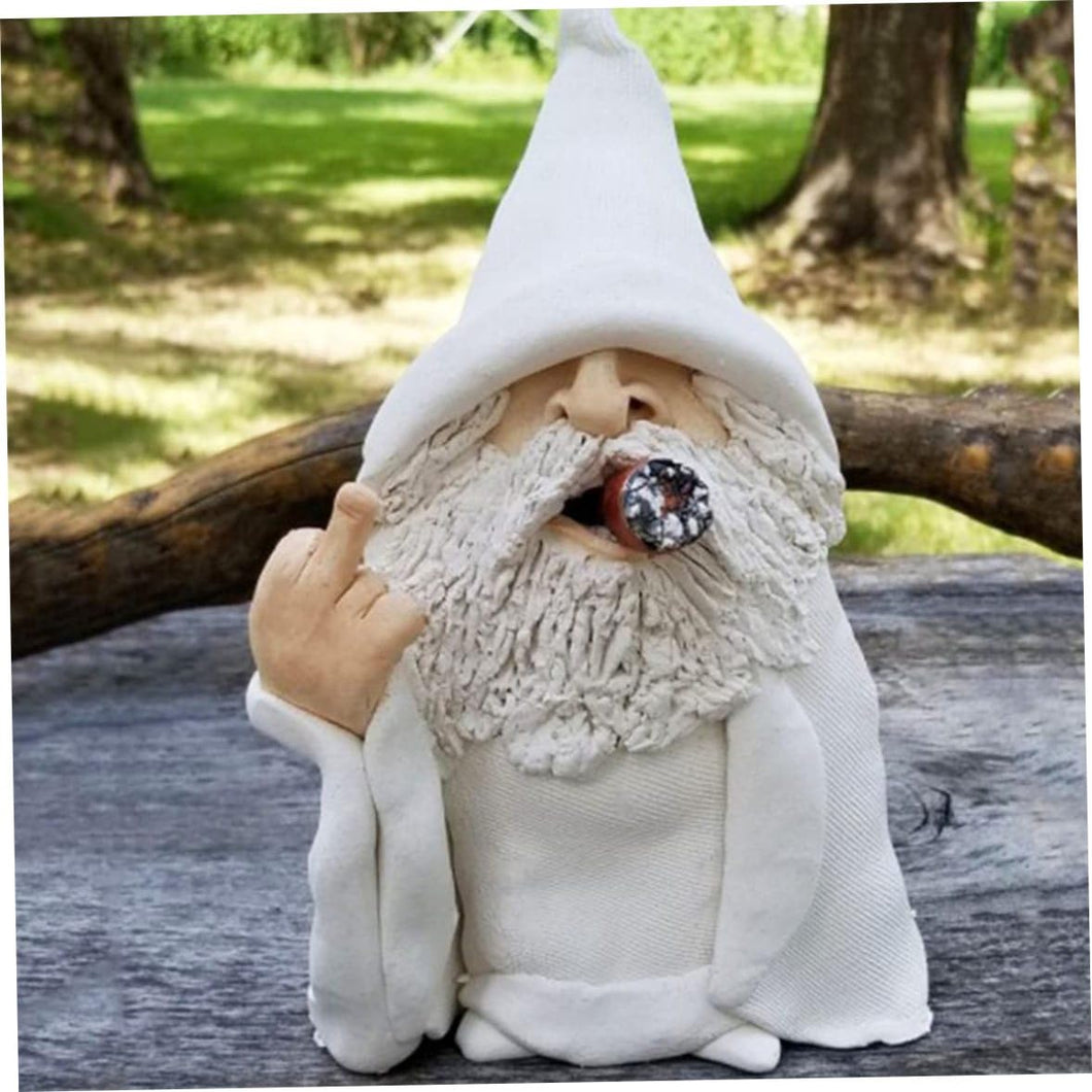Garden Gnome Gnome Decor Garden Ornaments Outdoor Funny Gnome Waterproof Garden Figurine for Lawn Yard Porch Patio White