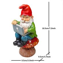 Load image into Gallery viewer, Hqroidd Garden Gnomes Funny Resin Gnome Figurine on Working Garden Gnome Statues for Patio Yard Lawn Porch Outdoor Decor
