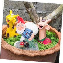 Load image into Gallery viewer, BESPORTBLE Gnome Yard Ornament Funny Elf Statue Gnome Garden for outside for Decor Window Cabinet Desk
