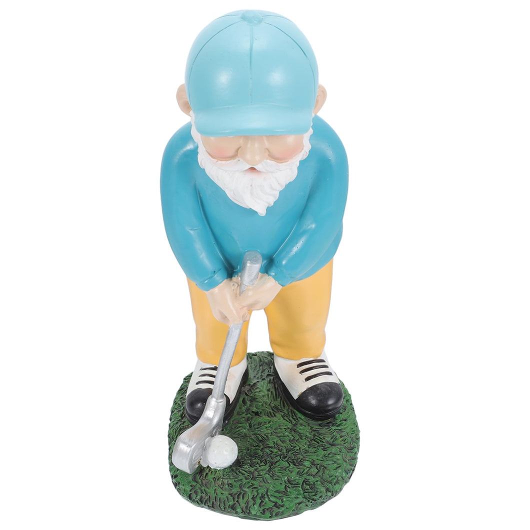 ANDRESLAD Golf Dwarf Statue Resin Gnome Figurine Garden Gnome Decor Outdoor Statue Funny Garden Ornament
