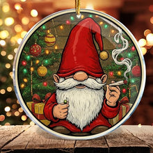 Load image into Gallery viewer, Christmas Ornaments Decorations - Gag Gifts - Nasty Naughty Gifts - White Elephant - Stocking Stuffers (Gnomes Smoking Weed Bong Cannabis Get High 2)
