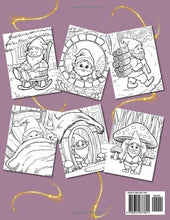 Load image into Gallery viewer, Magical Garden Gnome Coloring Book: Step Into a Mystical Adventure with 58 Beautiful Coloring Pages.
